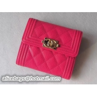 Good Looking Chanel Matelasse Bi-Fold Wallet Rose Cannage Patterns A48980 Gold