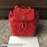 Good Looking Chanel Original Calfskin Leather Backpack CHA2589 Red