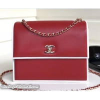 Grade Quality Chanel Bi-Color Flap Bag 130103 Red/White