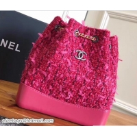 Grade Chanel Tweed/Calfskin Gabrielle Backpack Bag A94485 Red