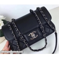 Discount Chanel All About Flap Small Bag A98693 Black