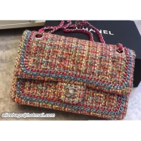 Perfect Chanel Chain Around Tweed Classic Flap Bag A1112 Fuchsia 2018