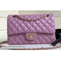 Good Product Chanel Classic Flap Medium Bag A1112 Pink in Sheepskin Leather with Gold Hardware