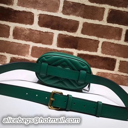 New Design Gucci GG Marmont Quilted Leather Bag 476434 Green