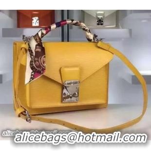 Chic Louis Vuitton EPI Leather Monceau BB M40784 Yellow