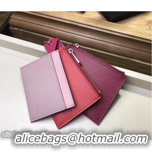 Duplicate Louis Vuitton Epi Trio Wallet M62254 Purple/Red/Light Pink
