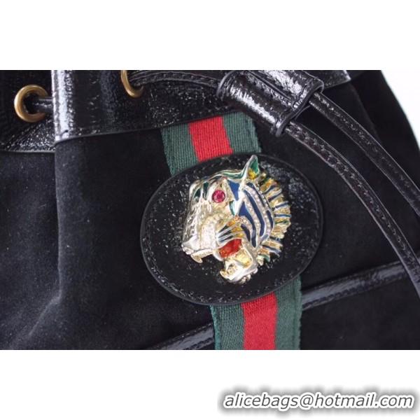 Good Product Gucci Rajah Medium Bucket Bag 553961 Black 2018