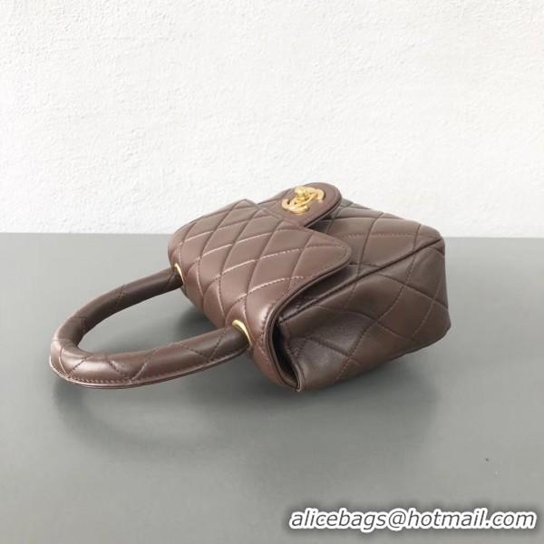 Best Grade Chanel CC Vintage Classic Flap small Bag 120811 Brown