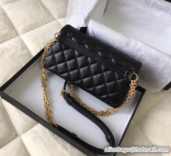 Charming Chanel waist bag Aged Calfskin & Gold-Tone Metal A57991 Black