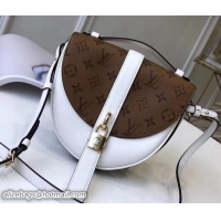 Unique Style Louis Vuitton Monogram and Monogram Reverse Canvas Chantilly Lock Saddle Bag M43645 Blanc 2018
