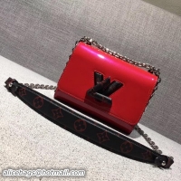 Good Product Louis Vuitton Smooth Patent TWIST PM M54241 Red&Black