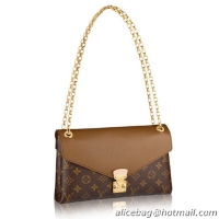 Refined Louis Vuitton M41203 Monogram Canvas Pallas Chain Brown