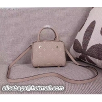 Feminine Louis Vuitton Monogram Empreinte NANO MONTAIGNE Bag M50865 Apricot