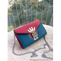 Expensive Louis Vuitton Epi Leather Tribal Mask Chaine Wallet M60796 Red&Blue