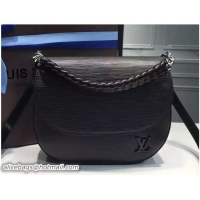 Fashion Luxury Louis Vuitton Luna EPI Leather Flap Shoulder Bag M42674 Noir