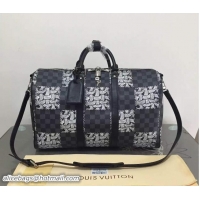 Best Price Louis Vuitton Damier Graphite Nemeth Keepall 45 Bandouliere Bag