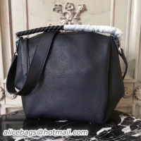 Best Replica Louis Vuitton Mahina Leather BABYLONE CHAIN BB M51223 Black