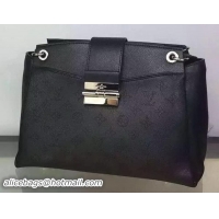 Top Quality Louis Vuitton Mahina Leather SEVRES Bag M41788 Black