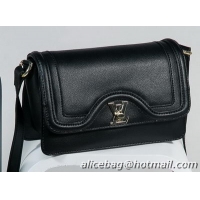 Best Quality Louis Vuitton Soft Leather Flap Shoulder Bag M41322 Black