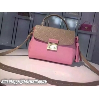 Promotional 2016 Louis Vuitton Calfskin Leather CROISETTE Bag M94338 Apricot&Pink