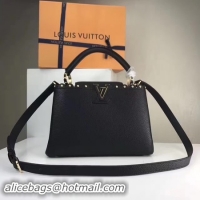 Duplicate Louis Vuitton Original Leather CAPUCINES BB M54419 Black