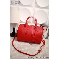 Grade Louis Vuitton Grainy Leather Speedy 30 M40764 Red