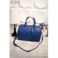 Expensive Louis Vuitton Grainy Leather Speedy 30 M40764 Blue