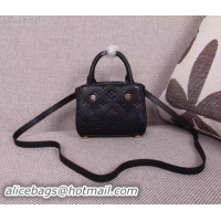 Grade Louis Vuitton Monogram Empreinte NANO MONTAIGNE Bag M50865 Black
