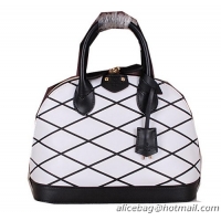 Louis Vuitton Malletage Alma PM Tote Bag M50000 White