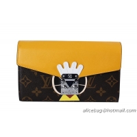 Good Looking Louis Vuitton TRIBAL MASK CHAINE WALLET Monogram M60797 Yellow