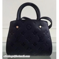 Original Cheap Louis Vuitton Monogram Empreinte NANO MONTAIGNE Bag M50865 Black