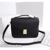 Pretty Style Louis Vuitton Mahina Leather POCHETTE METIS M40780 Black