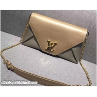 Best Product Louis Vuitton Love Note Smooth Calfskin Shoulder Bag M54501 Gold 2017