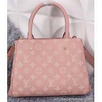 Good Looking Louis Vuitton Calfskin Leather Montaigne BB M41055 Pink