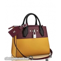 Comfortable Louis Vuitton City Steamer Mini Bag 42438 Yellow&Brown&Black