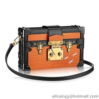 Good Looking Louis Vuitton Petite Malle Epi Leather Bag M50016 Orange