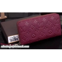 Good Product Louis Vuitton Monogram Empreinte Zippy Wallets M60017 Burgundy