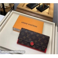 Good Looking Louis Vuitton Flore Wallet 524016 Coquelicot 2018