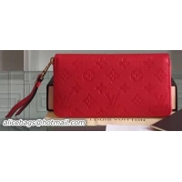 Perfect Louis Vuitton Monogram Empreinte Zippy Wallet M61035 Red