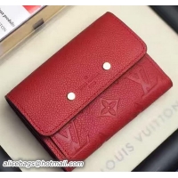 Good Quality Louis Vuitton Monogram Empreinte PONT-NEUF COMPACT WALLET M62185 Red