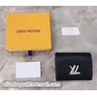 Top Grade Louis Vuitton Epi Leather TWIST COMPACT WALLET M64414 Black