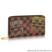 Traditional Discount Louis Vuitton N63026 Damier Ebene Canvas Zippy Wallet