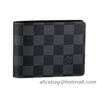 Best Price Louis Vuitton Damier Graphite Canvas Multiple Wallet N60895 Black