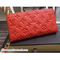 Cheapest Louis Vuitton Monogram Empreinte Zippy Wallet X60017 Red