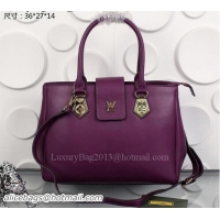 Good Looking Louis Vuitton Lock Me MM Tote Bag M48966 Burgundy