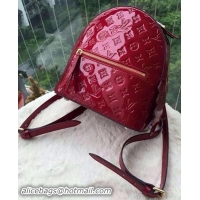 Classic Cheapest Louis Vuitton Monogram Vernis Michael Onyx Backpack M50115 Red