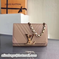 Crafted Louis Vuitton CHAIN LOUISE GM Shoulder Bag M54230 Apricot