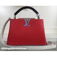 Refined Louis Vuitton Taurillon Leather CAPUCINES BB Bag M90939 Red&Pink