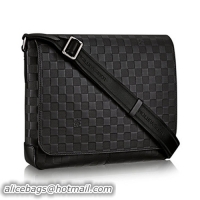 Good Quality Louis Vuitton Damier Infini Leather District MM N41284 Onyx