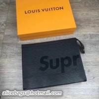 Crafted Louis Vuitton Epi Leather POCHETTE VOYAGE MM M30675 Black